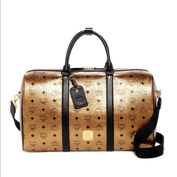 NWT MCM Metallic Gold Weekender STUNNING - Picture 4 of 6